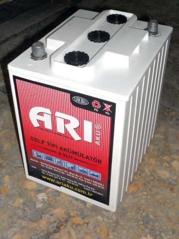 6 Volt 180 AH Golf Tipi Traksiyoner Minitrak Aküler